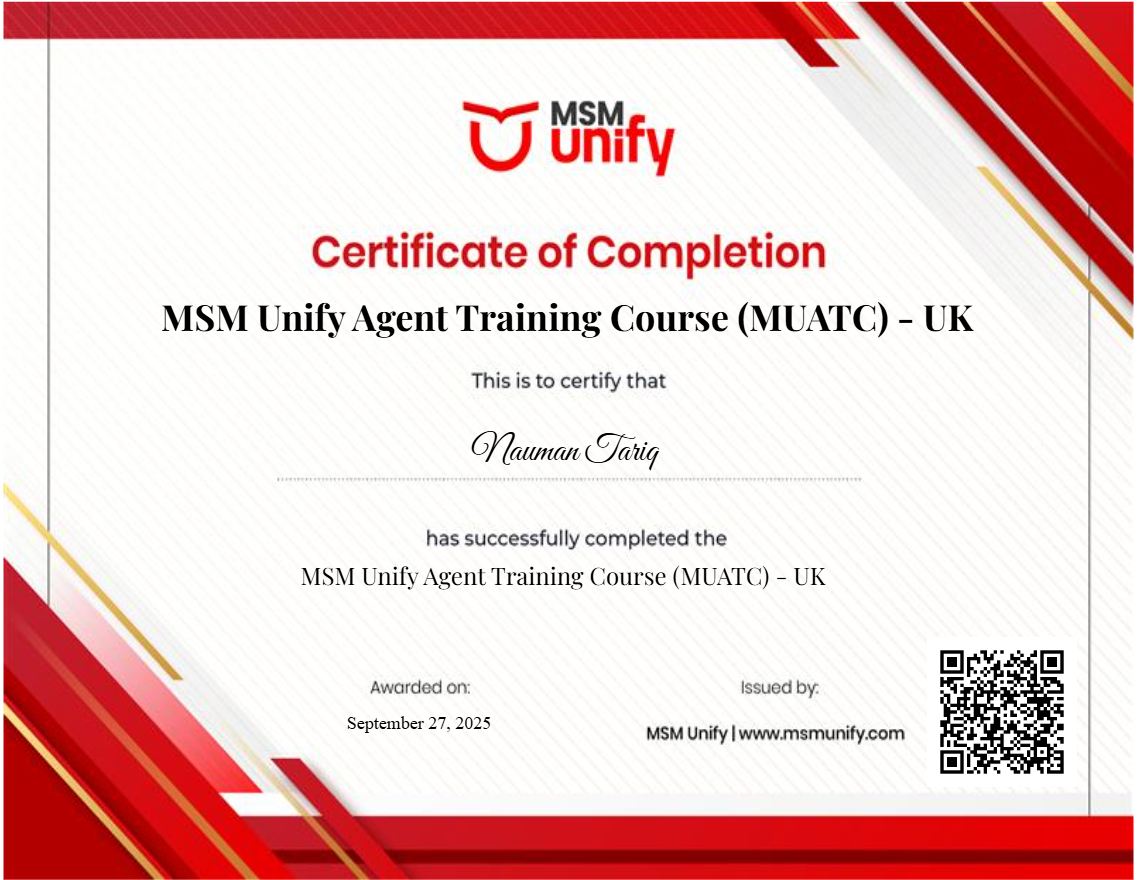 MSM Unify Agent Training Course (MUATC) - UK